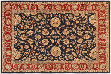 handmade Traditional Kafkaz Chobi Ziegler Navy Red Hand Knotted RECTANGLE 100% WOOL area rug 9 x 11
